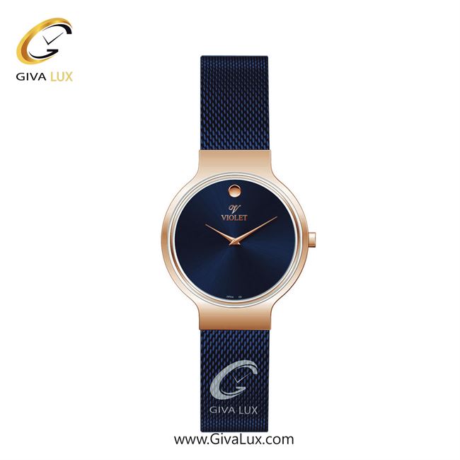 ساعت مچی اورجینال زنانه ویولت VIOLET رزگلد | سرمه ای| سرمه ای| کد رفرنس 0569/2